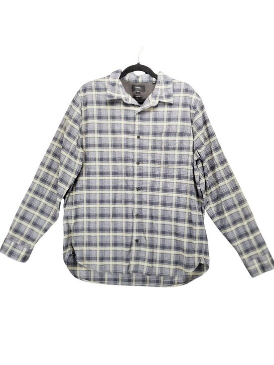 Vince Other - Vince Shirt Mens Large Gray Plaid Lined Flannel Button Up Classic Fit Shacket *R